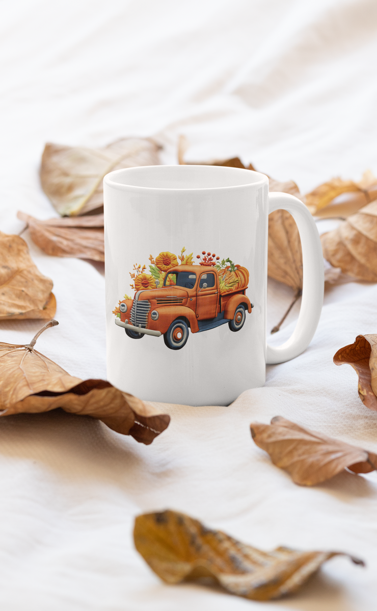 Fall Truck with Pumpkins PNG