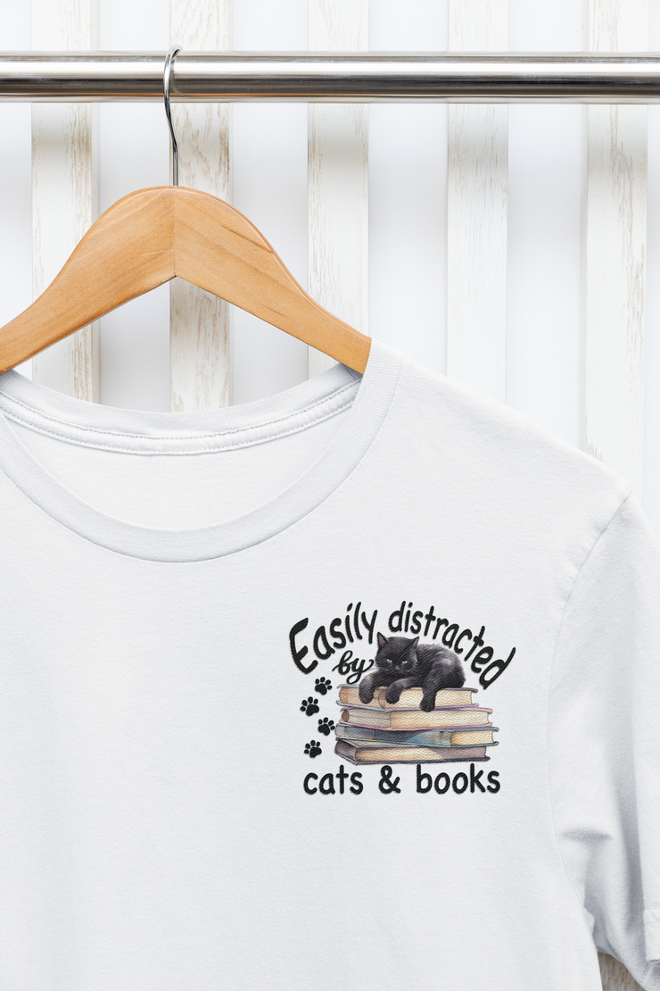 Black Cat On Books Digital Print Art, Png for Sublimation