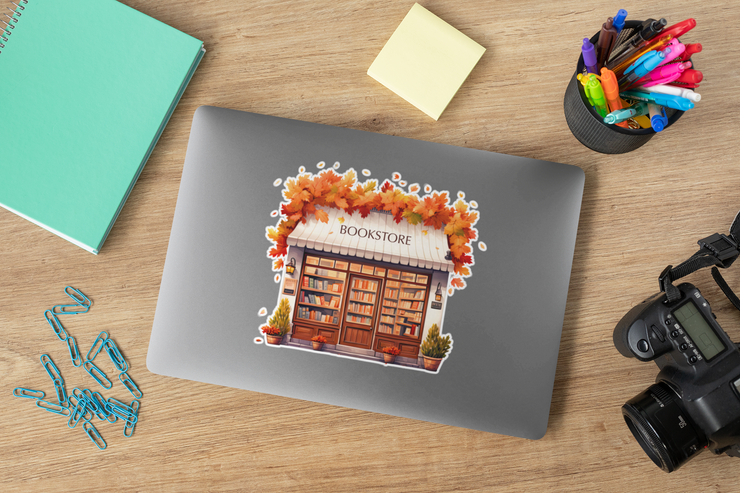 Cozy Autumn Bookstore PNG Sublimation