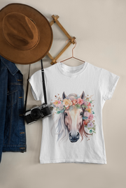 Horse's Head With Flowers Sublimation Design