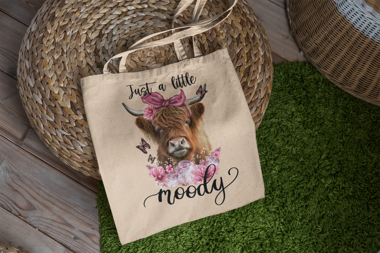 Just A Little Moody Png For Sublimation, Cow Png Design, Farm Animal