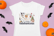 Happy Hallothanksmas PNG Digital Download for Sublimation Designs