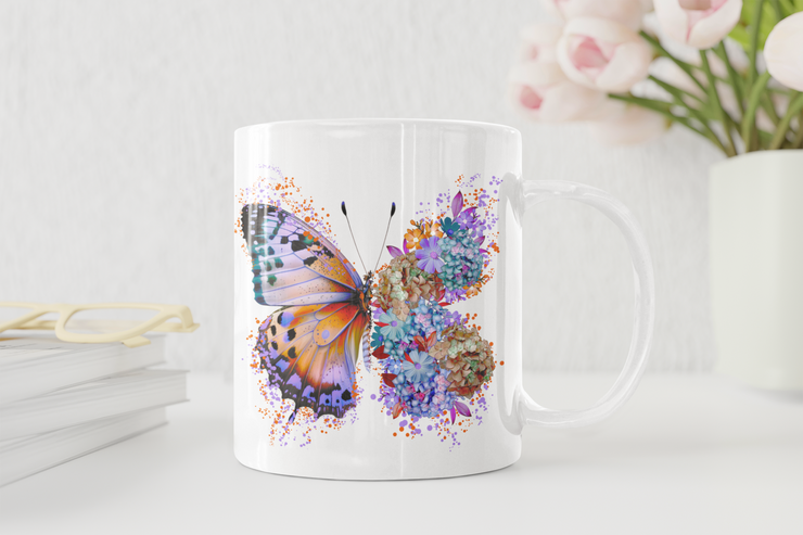 Floral Buttterfly Png Sublimation Design, Flower Butterfly Png Digital Download