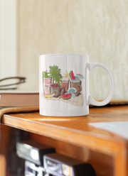 Summer Coffee Png Cups With Watermelon, Sublimation Design