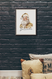 Believe in Santa Claus PNG: Christmas Sublimation Designs