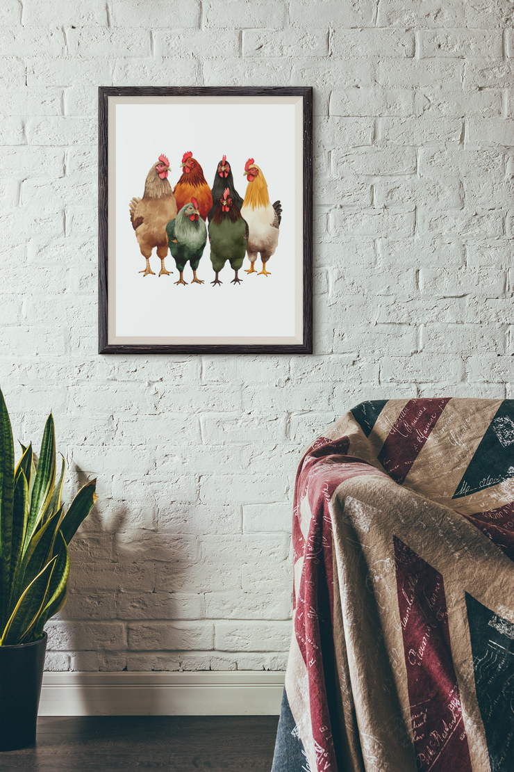 Chicken Graphic Digital Downloads: Sublimation Print for Chicken Lovers