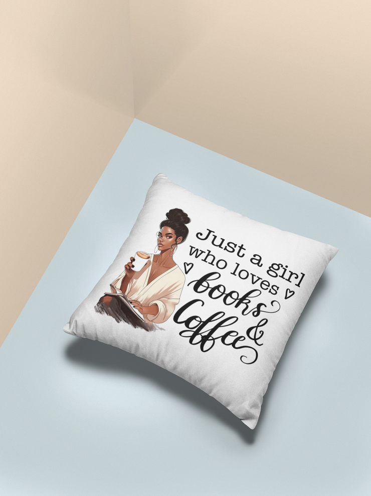 Just a Girl Who Loves Books and Coffee Png for Sublimation