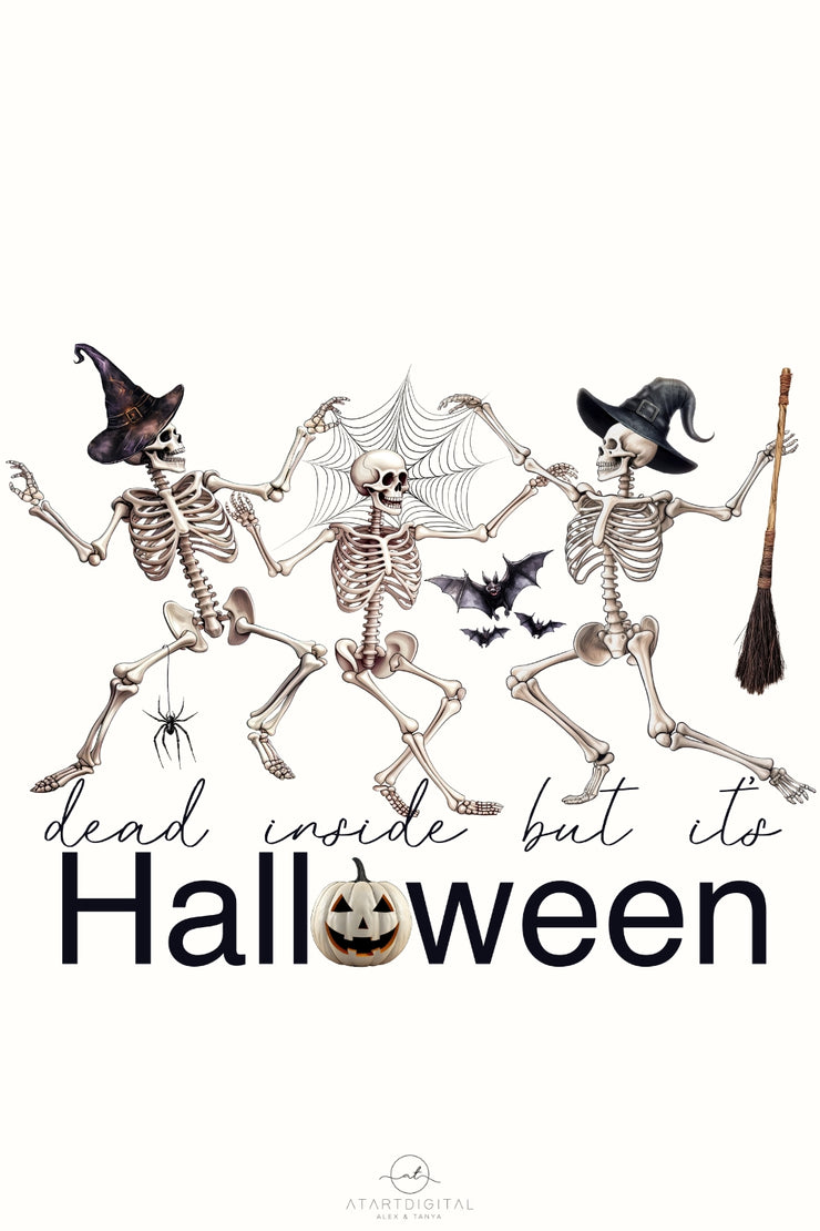 Dead Inside But It's Halloween Png Instant Download Design