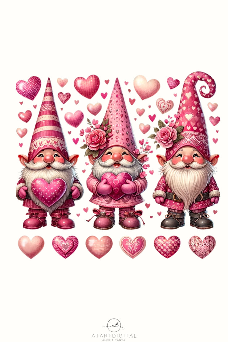 Gnome Valentine PNG Digital Download