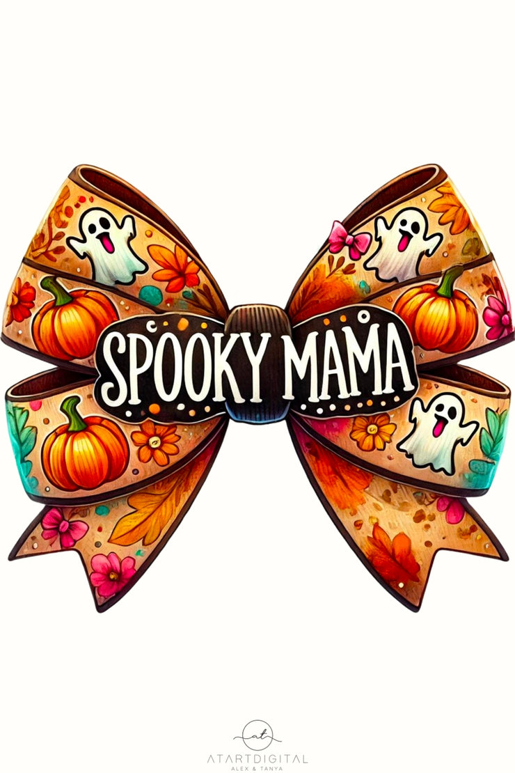 Spooky Mama, Retro Halloween Sublimation PNG Designs, Fall Aesthetic, Thanksgiving, Autumn Sublimation, Coquette Fall, DTF PNG Designs