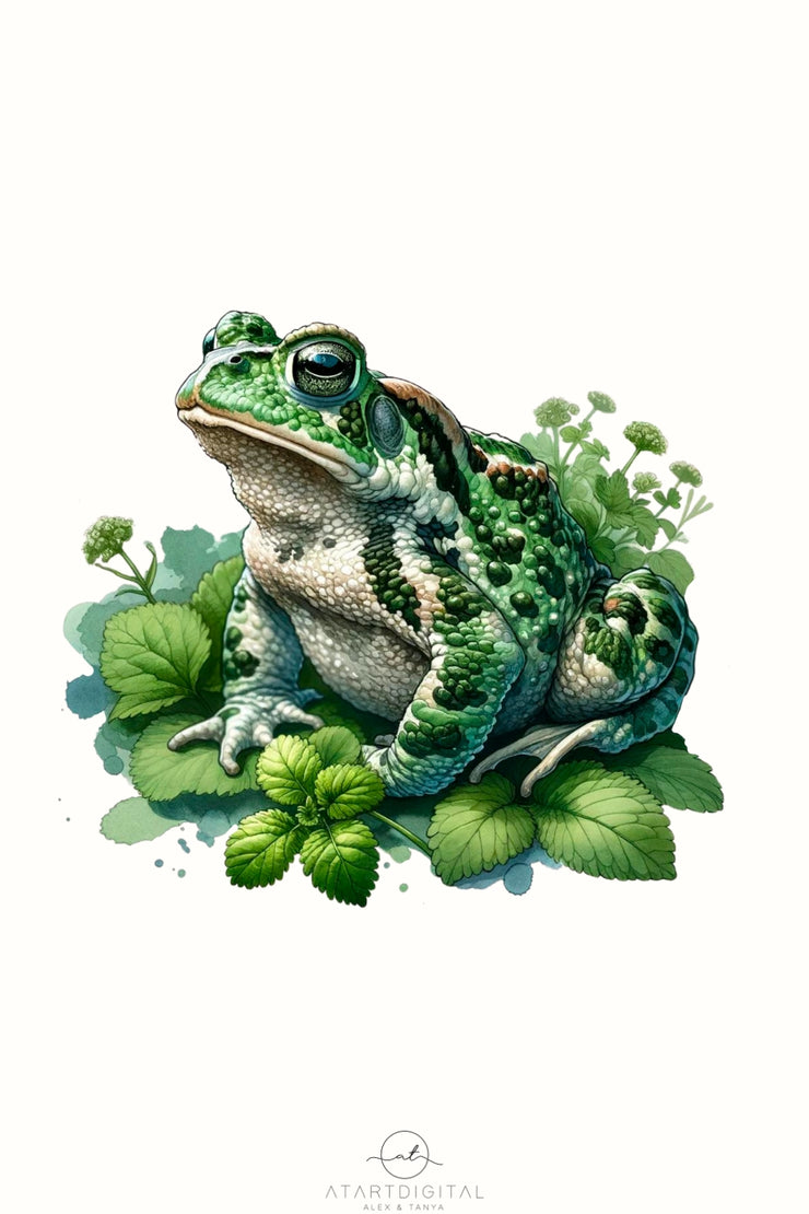 Frog PNG Digital Print for Crafting and Card Making, Toad Sublimation Designs for T-Shirt Making and Wall Art, Transparent Digital Downloads