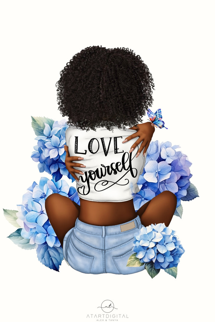 Self Care and Love Yourself Printable Sticker for Women Sublimation