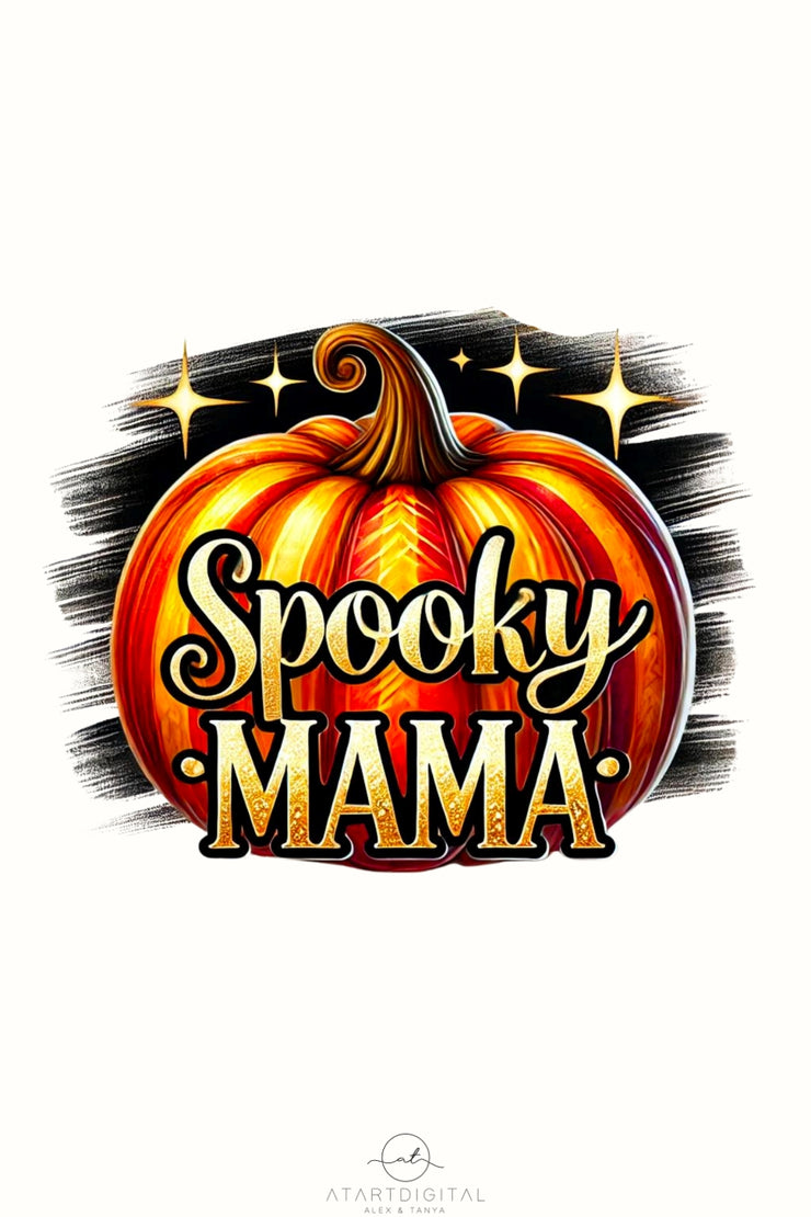 Spooky Mama Png, Coquette Halloween Sublimation Designs, Fall Fashion Pumpkin Shirt, Digital Download, Coquette Mama Spooky Season