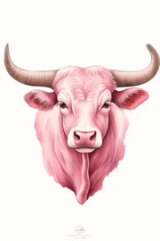 Pink Cow Print Digital Download