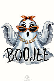 Boo Jee Ghost PNG, Transparent Designs for Fun Halloween Card Making & Crafting, Digital Prints, Tshirt, DTF PNG Download, Cute Ghost