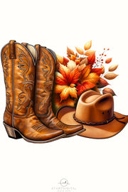 Cowboy Autumn Sublimation Prints, Western PNG Designs