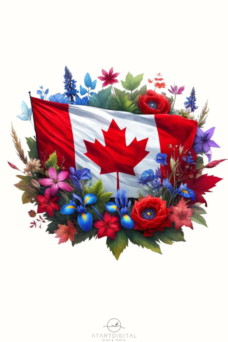 Canadian Flag Sublimation Design