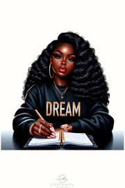 Black Business Woman PNG Images for Wall Art & Shirt Design