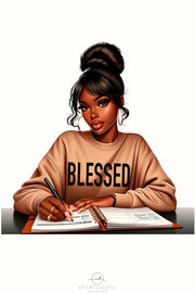 Black Queen PNG, Blessed Mama Sublimation Designs