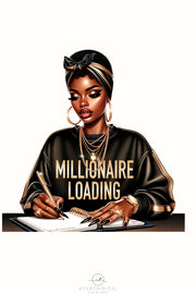 Melanin Millionaire, Girl Boss Planner Icon, Inspirational