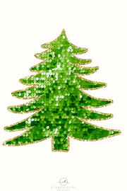 Sequin Christmas Tree PNG Digital Download for Sublimation