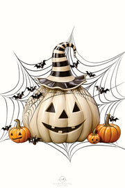 Scary Pumpkin Lantern, Fall Sublimation PNG, Jack O' Lantern for T-Shirt Design