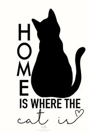 Home Is Where The Cat Is Png Instant Download for Digital Print