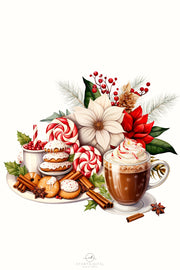 Holiday Christmas Scene PNG for Sublimation Design