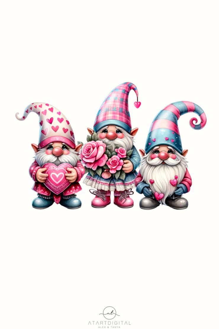 Gnome Sublimation Png, Printable Valentine Graphics