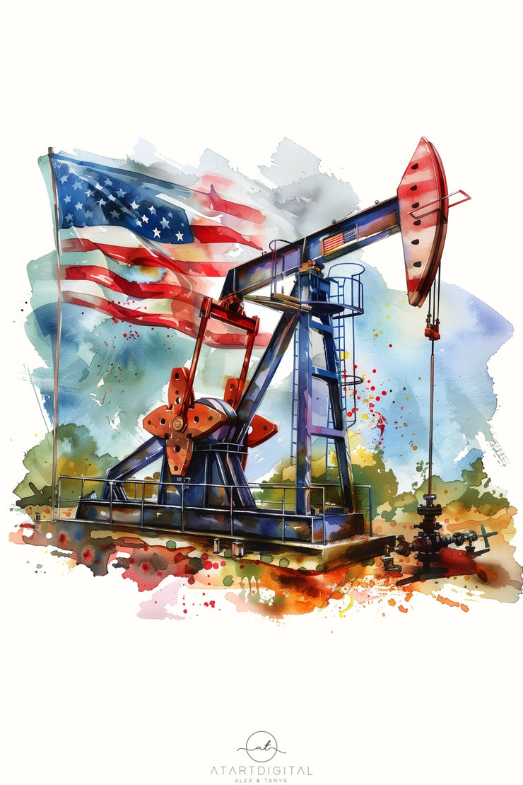 Sublimation Oilfield, Planner Stickers & Wall Art Digital File