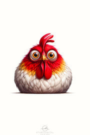 Funny Chicken Sublimation PNG, Transparent Design for Crafting and Tshirt Printing, Farm Life File for Crafting, Card Making, Cute Chicken