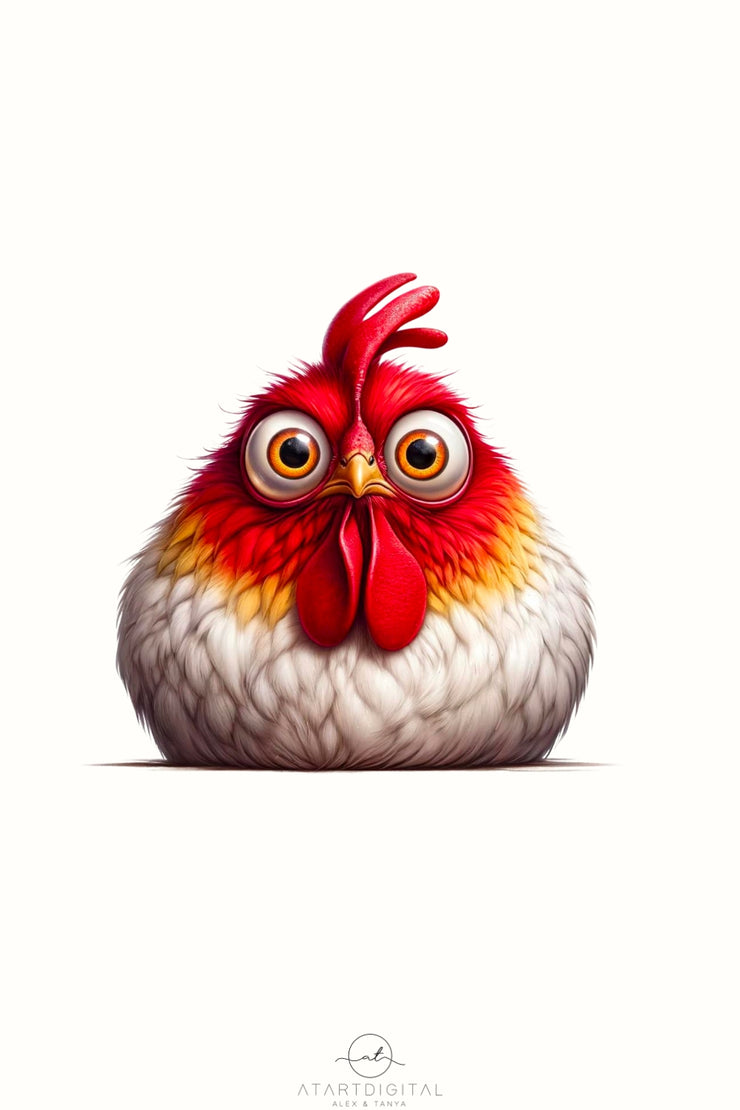 Funny Chicken Sublimation PNG, Transparent Design for Crafting and Tshirt Printing, Farm Life File for Crafting, Card Making, Cute Chicken