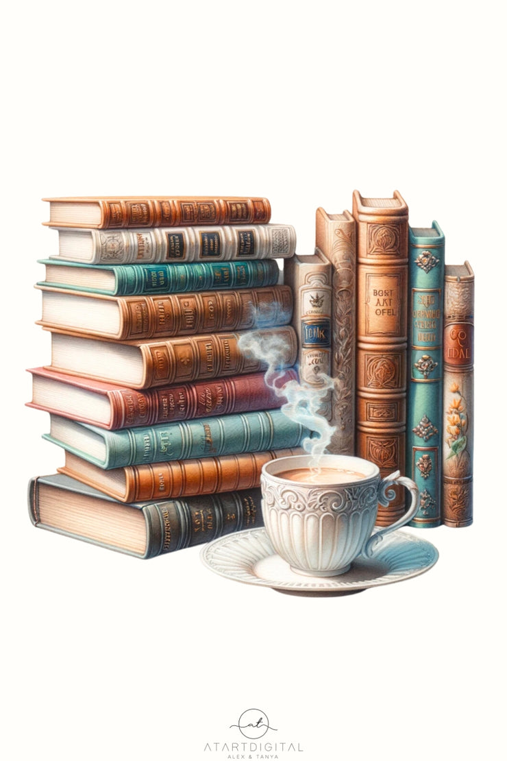 Digital Download Coffee and Books