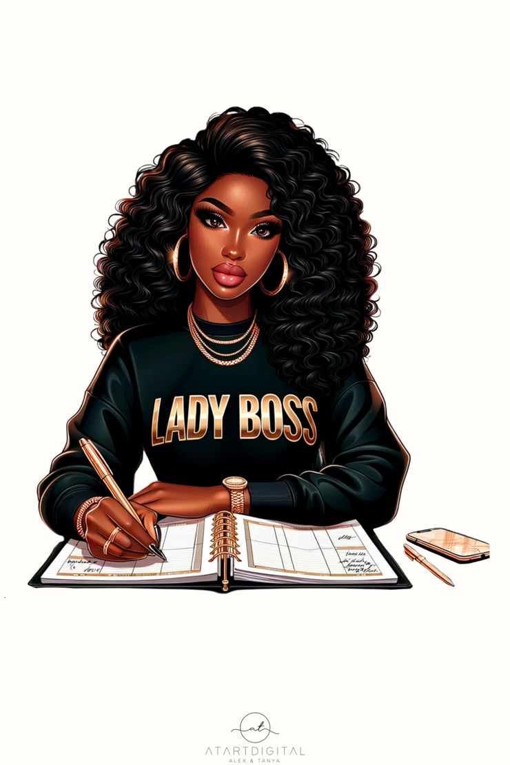 Boss Lady, Birthday Queen, Sublimation Design