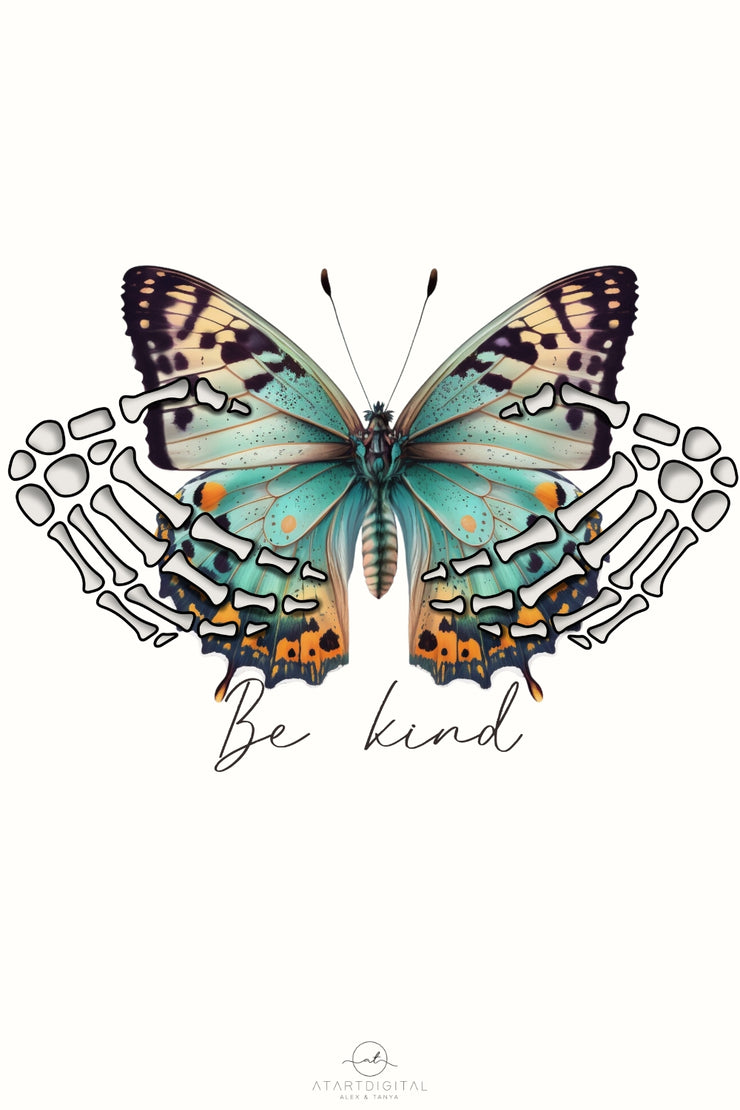 Be Kind Png File - Sublimation Designs - Pink Butterfly