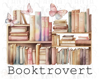 Booktrovert Png Instant Download for Book Lovers