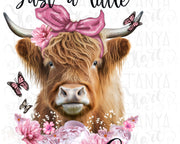 Just A Little Moody Png For Sublimation, Cow Png Design, Farm Animal