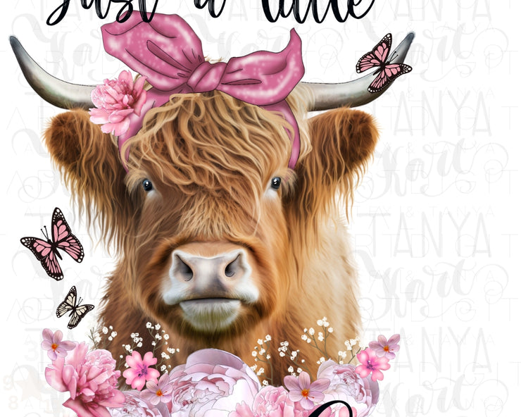 Just A Little Moody Png For Sublimation, Cow Png Design, Farm Animal