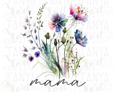 Wildflower Mama Png Sublimation Design Floral Mama Png