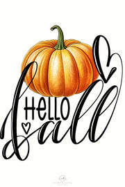 Pumpkin Hello Fall Png Sublimation Design