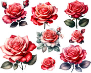 Watercolor Roses Clipart | Floral Designs | Wedding Invites
