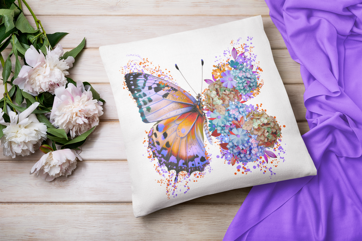 Floral Buttterfly Png Sublimation Design, Flower Butterfly Png Digital Download