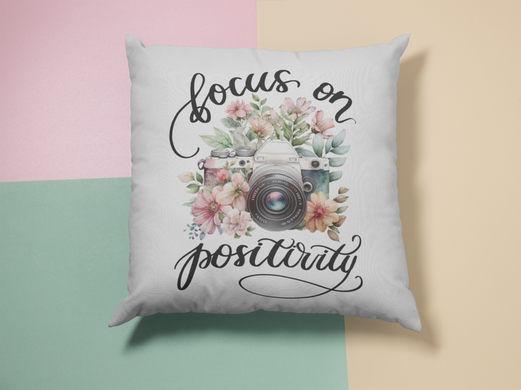 Focus On Positivity Png Instant Download Floral Photo Camera