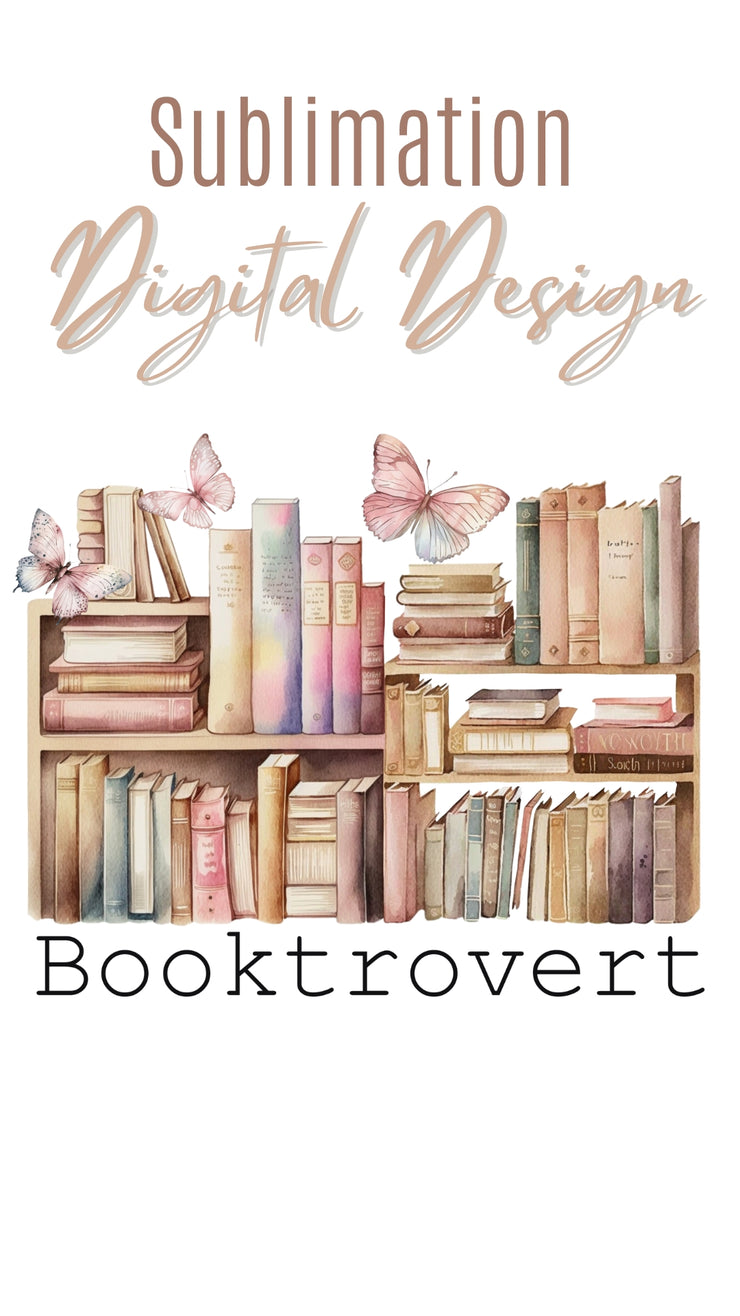 Booktrovert Png Instant Download for Book Lovers