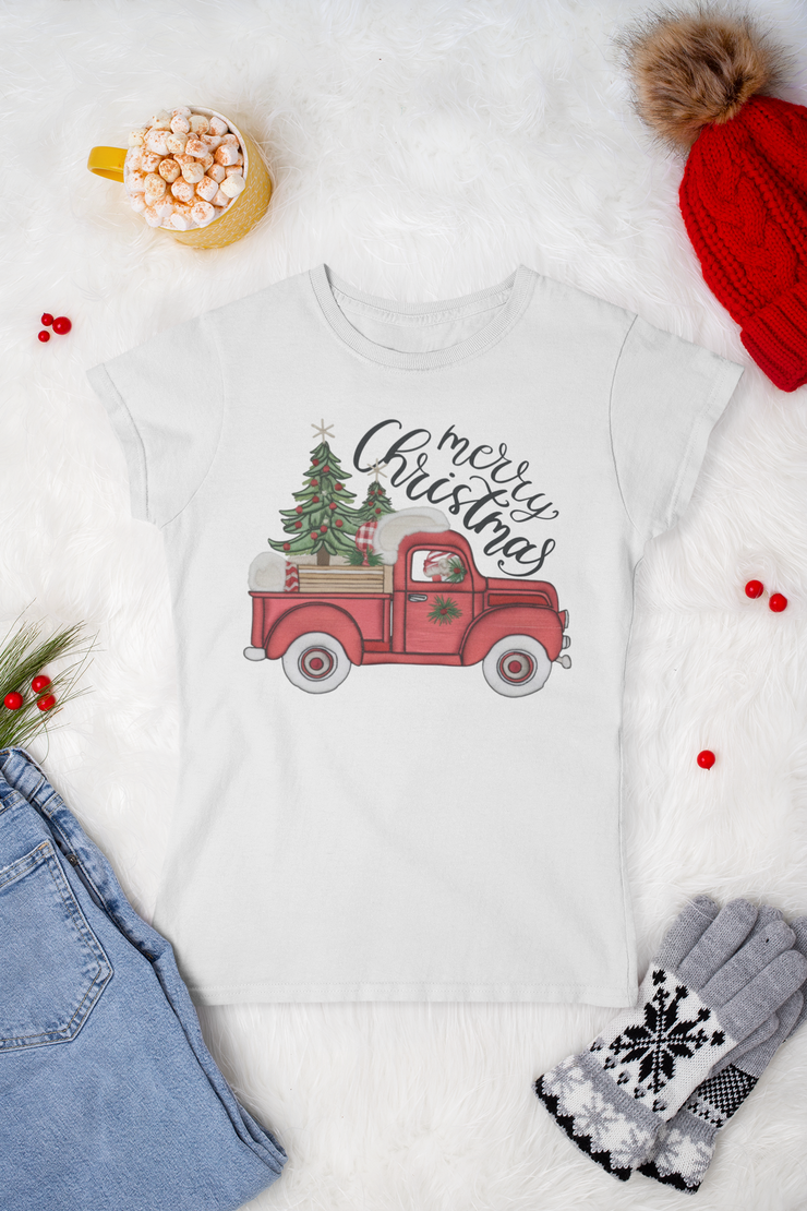 Merry Christmas Red Truck Png Sublimation Digital Download