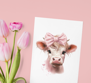 Little Pink Cow PNG Digital Download for Sublimation