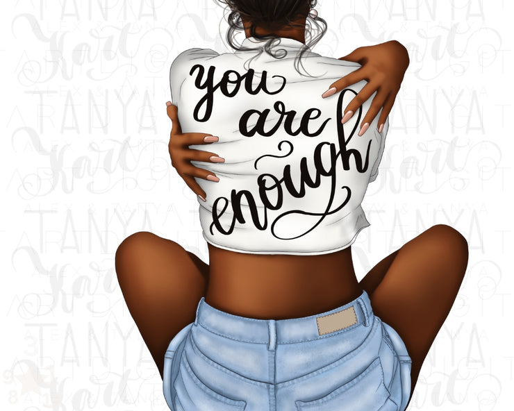 You Are Enough Png | African American | Motivational Quote