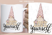 Love Yourself | Valentines Day | Valentine Pink Gnome