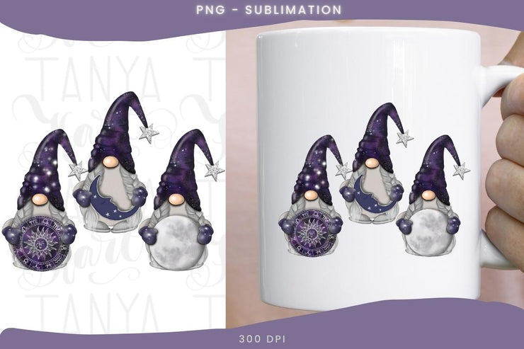 Celestial Gnomes | Png Sublimation | Nordic Gnomes