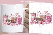 Coffee Valentine Png | Valentines Day | Hand Drawn